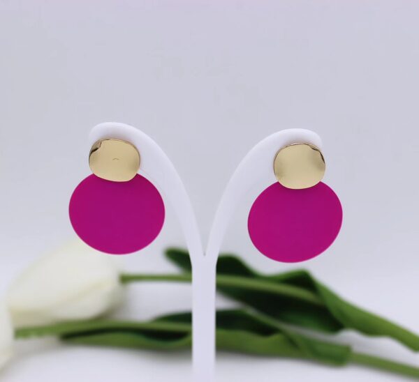 AROS DOBLE FUCSIA